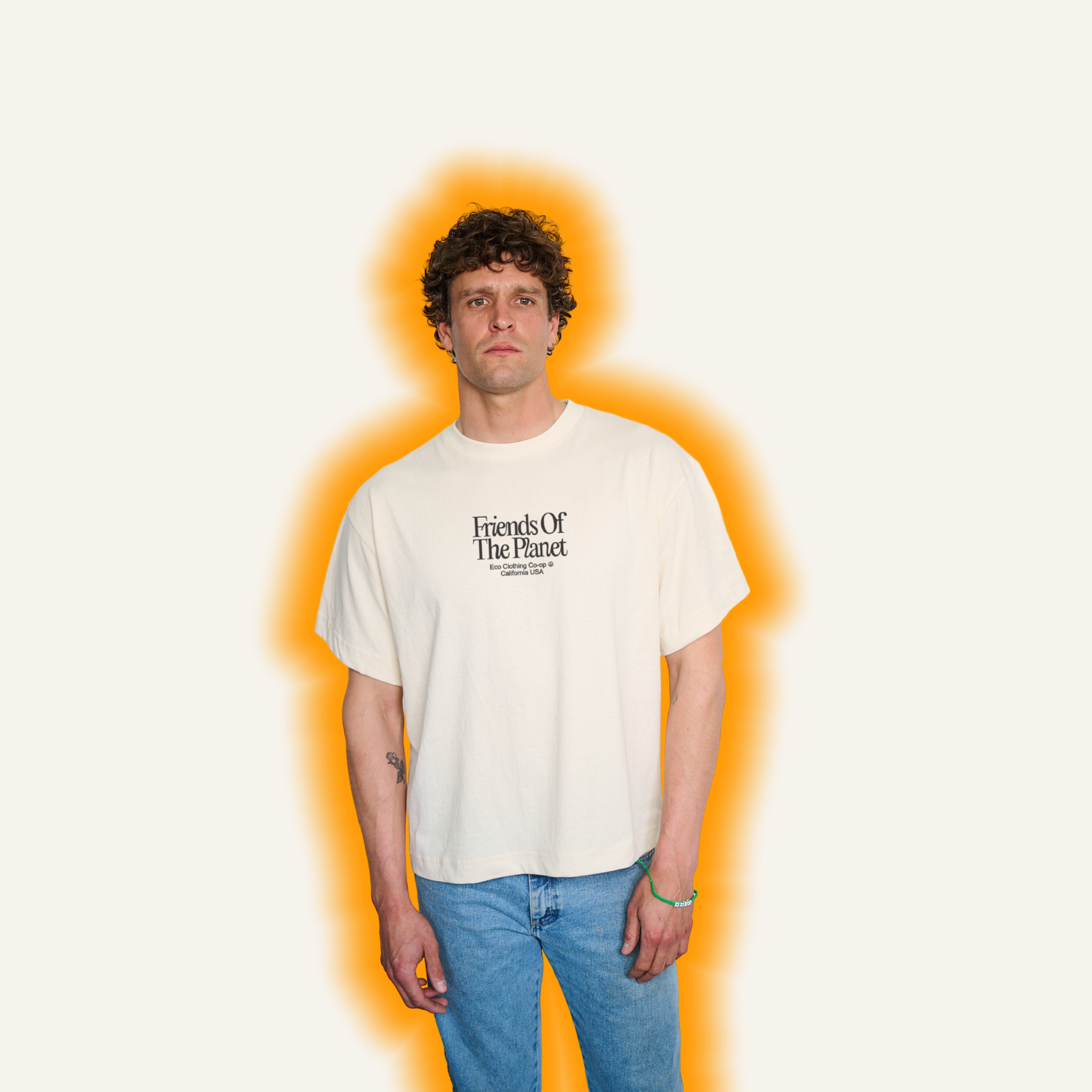 Friends Tee #3 ☮️ Natural Waste Cotton