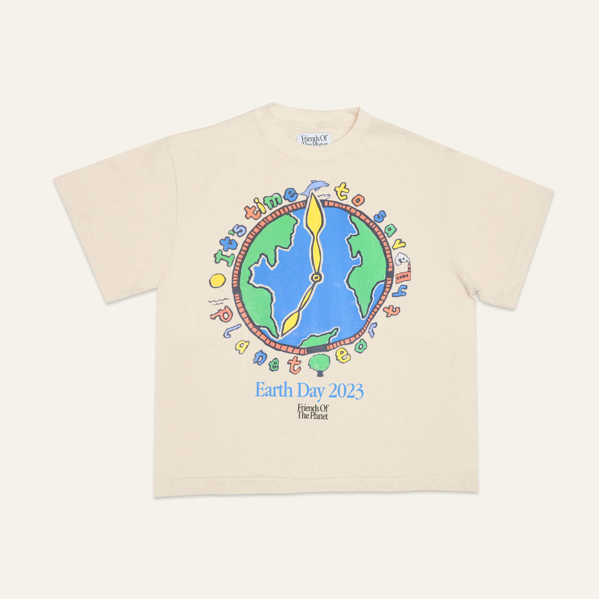 Earth Day 2023 Tee #4 🌎 Waste Cotton 🌎 Natural