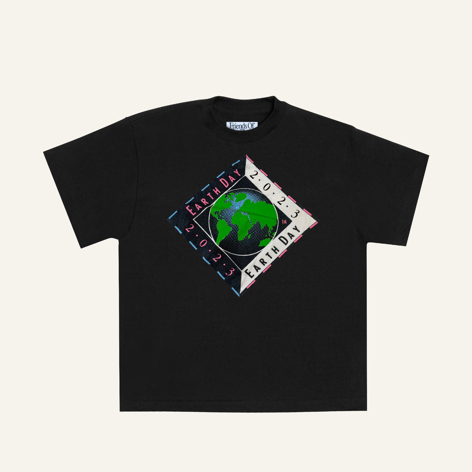 Earth Day 2023 Tee #2 🌎 Waste Cotton 🌎 Black