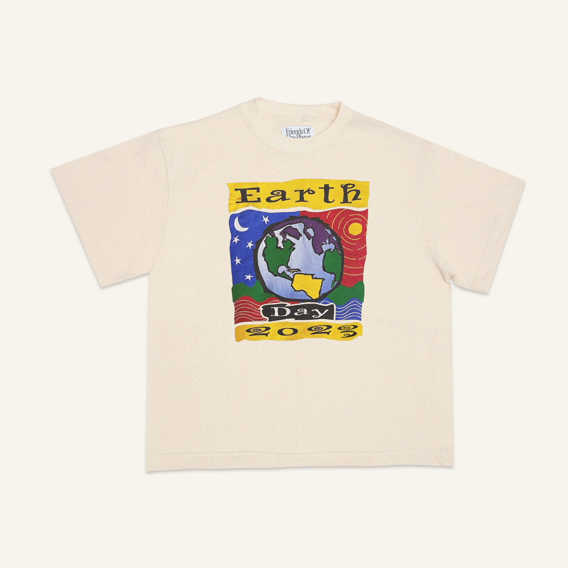 Earth Day 2023 Tee #1 🌎 Waste Cotton 🌎 Natural
