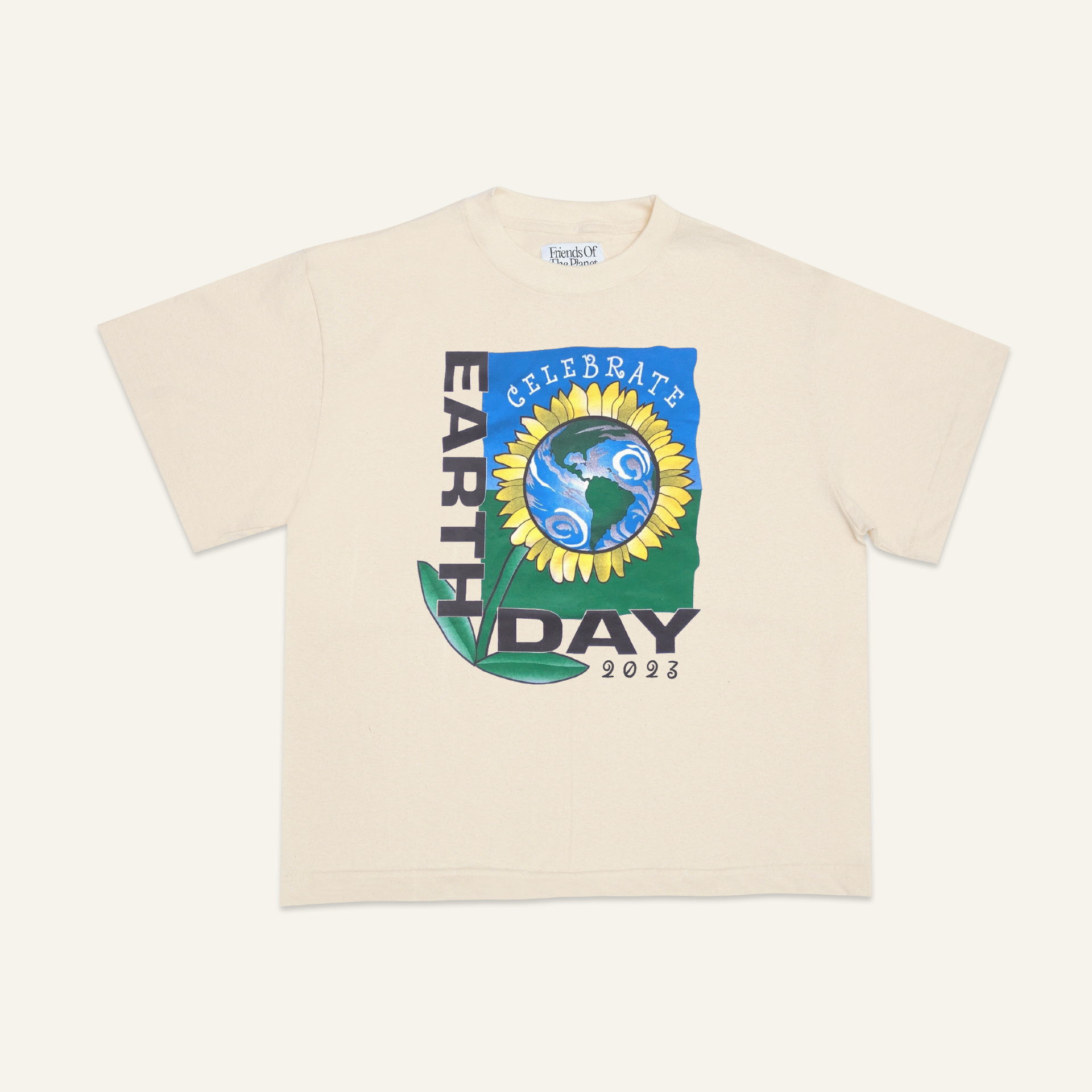 Earth Day 2023 Tee #6 🌎 Waste Cotton 🌎 Natural