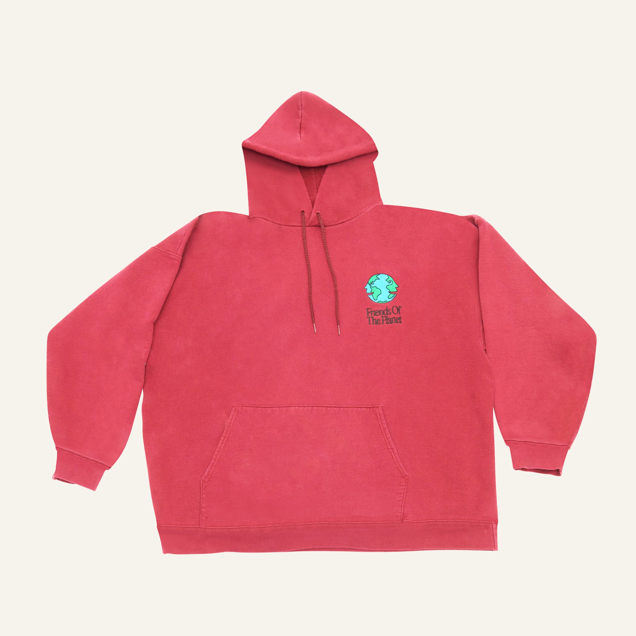 Upcycled Hoodie in Dusk Red ☯ Size XL