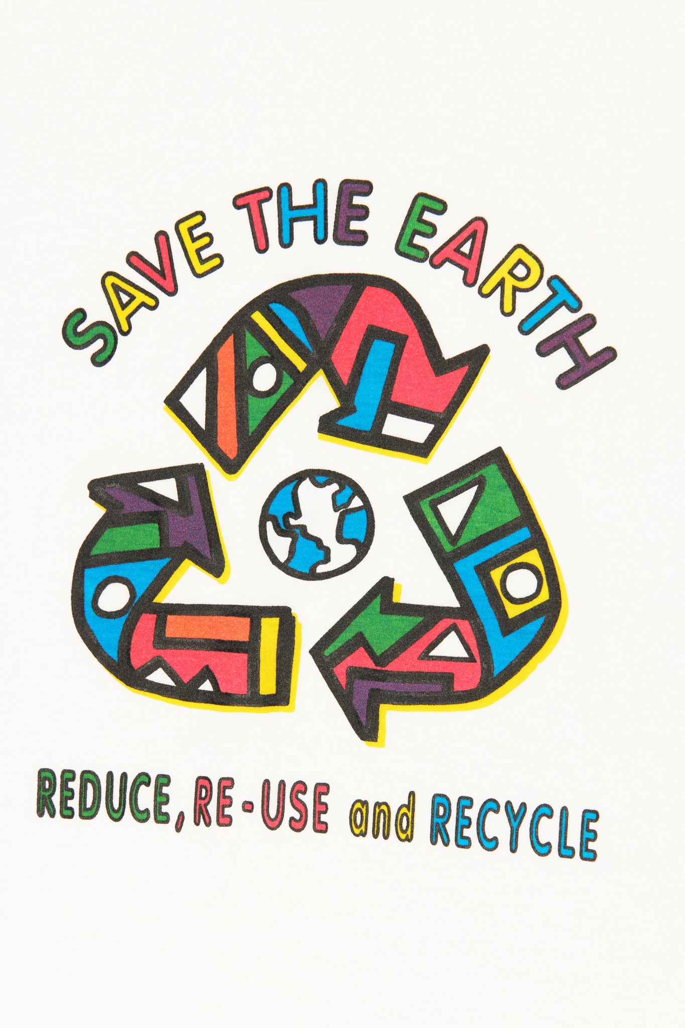 Upcycled Tee #4 ~ "Reduce, Re-use, and Recycle" ~ Size M