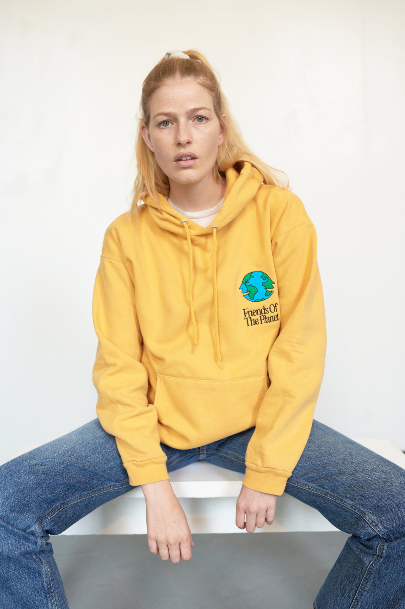Upcycled Hoodie in Sunshine ☯ Size S